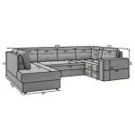 Kotna sedežna garnitura ALANA - slika 29