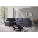 Kotna sedežna garnitura ARWEN . Kotna sedežna garnitura ARWEN je elegantna in preprosta. Raztegne se v dodatno ležišče, kar nudi udobje. Praktična je za