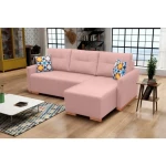 Kotna sedežna garnitura DAŠA . Kotna sedežna garnitura DAŠA je sedežna s stilom skandinavskega sloga. Dobavljiva v različnih barvah tkanine. Garnitura