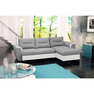 Kotna sedežna garnitura ENEJ . Kotna sedežna garnitura ENEJ je zelo praktična in funkcionalna. Narejena je v kombinaciji kvalitetnega umetnega usnja in