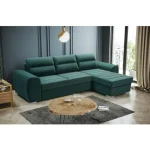 Kotna sedežna garnitura EVEREST . Kotna sedežna garnitura EVEREST je praktična ter udobna. Na voljo je v zeleni barvi oblazinjenja. Sedežni je potrebno