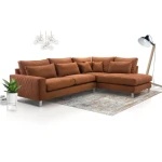 Kotna sedežna garnitura FANTAZIJA . Kotna sedežna garnitura FANTAZIJA je modernega videza. Sedežna je vzmetena z valovitimi vzmetmi. Zraven prejmete