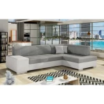 Kotna sedežna garnitura FANY 2 . Kotna sedežna garnitura FANY 2 je kotna sedežna garnitura, katera je narejena v kombinaciji umetnega usnja ter blaga.