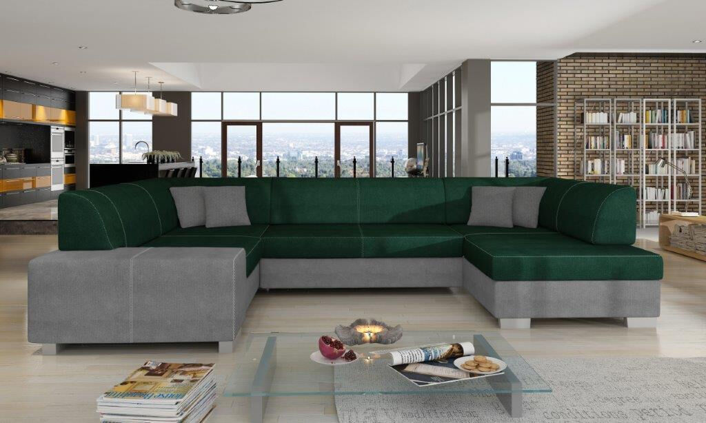 Kotna sedežna garnitura HANNA 4 je odlična garnitura po odlični ceni. Narejena je iz mehke ter nežne tkanine. Sedežna je vzmetena z valovitmi vzmetmi.