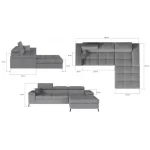 Kotna sedežna garnitura HELENA 2 - slika 8