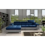 Kotna sedežna garnitura HELENA 4 . Kotna garnitura HELENA 3 je narejena iz kvalitetnega blaga. Garnitura je vzmetena in se lahko raztegne v ležišče.