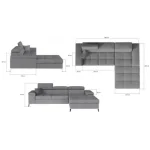 Kotna sedežna garnitura HELENA - slika 7