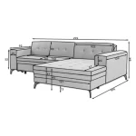 Kotna sedežna garnitura JON 3 - slika 15