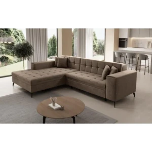 Kotna sedežna garnitura JON 3 . Kotna sedežna garnitura JON 3 je modernega dizajna. Na voljo je v več barvah. Primerna je za vsak prostor. Sedežni je