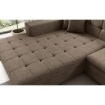 Kotna sedežna garnitura JON 3 je modernega dizajna. Na voljo je v več barvah. Primerna je za vsak prostor. Sedežni je potrebno določiti levi ali desni kot.