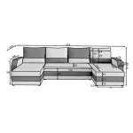 Kotna sedežna garnitura JULIJA . Kotna sedežna garnitura JULIJA je dobavljiva po odlični ceni. Narejena je iz blaga. Garnitura se raztegne v posteljo katera