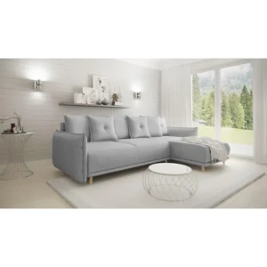 Kotna sedežna garnitura KAJA 1 . Kotna sedežna garnitura KAJA 1 je odlična garnitura po odlični ceni. Sedežna se raztegne v dodatno ležišče. Garnitura