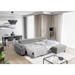 Kotna sedežna garnitura KLARA . Kotna sedežna garnitura KLARA je dobavljiva v kvalitetnem blagu večih možnih barv. Sedežni je potrebno določiti levi ali