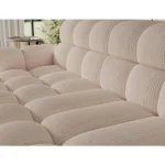 Kotna sedežna garnitura KLER . Kotna sedežna garnitura KLER je modernega dizajna. S svojim elegantnim videzom se bo podala v vsak prostor. Sedežna je