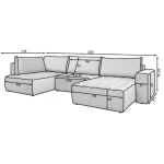 Kotna sedežna garnitura LENA  2 - slika 11