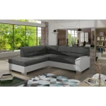 Kotna sedežna garnitura LIZIN 2 . Kotna sedežna garnitura LIZIN 2 je narejena iz kvalitetnega materiala in dobavljiva po odlični ceni. Sedežna garnitura je