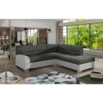 Kotna sedežna garnitura LIZIN 2 . Kotna sedežna garnitura LIZIN 2 je narejena iz kvalitetnega materiala in dobavljiva po odlični ceni. Sedežna garnitura je