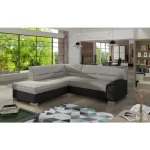 Kotna sedežna garnitura LIZIN 2 . Kotna sedežna garnitura LIZIN 2 je narejena iz kvalitetnega materiala in dobavljiva po odlični ceni. Sedežna garnitura je