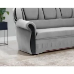 Kotna sedežna garnitura LOLA . Kotna sedežna garnitura LOLA je izdelana iz kvalitetnega blaga. Je zelo praktična saj vsebuje zaboj za shranjevanje ter se