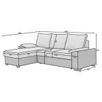 Kotna sedežna garnitura LUISA 3 - slika 8