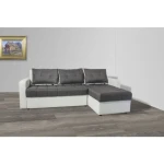 Kotna sedežna garnitura LUXUS . Kotna sedežna garnitura LUXUS je odlična garnitura po odlični ceni. Narejena v kombinaciji umetnega usnja in blaga. Zraven