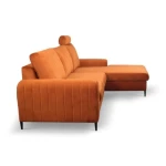 Kotna sedežna garnitura MAJLONT . Kotna sedežna garnitura MAJLONT je odličen kos pohištva za sodobno opremljene bivalne prostore. Zaradi izjemnih detajlov