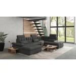 Kotna sedežna garnitura MALORCA . Kotna sedežna garnitura MALORCA je odlična garnitura po odlični ceni. Sedežna se raztegne v dodatno ležišče in ima