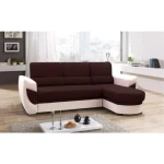 Kotna sedežna garnitura MARKY 2 . Kotna sedežna garnitura MARKY 2 je moderen in privlačen kavč. Primeren je za vsako dnevno sobo. Sedežna se raztegne v