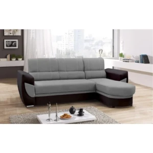 Kotna sedežna garnitura MARKY . Kotna sedežna garnitura MARKY je moderen in privlačen kavč. Primeren je za vsako dnevno sobo. Sedežna se raztegne v