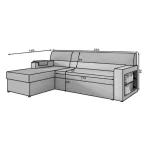 Kotna sedežna garnitura MILENA - slika 12