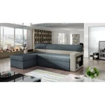 Kotna sedežna garnitura MILENA . Kotna sedežna garnitura MILENA je dobavljiva v kvalitetnem blagu večih možnih barv. Sedežni je potrebno določiti levi