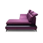 Kotna sedežna garnitura MIŠA . Zagotovite si udobje z moderno sedežno garnituro MIŠA. Oblazinjena je z blagom v vijolični barvi. Sedežna garnitura je