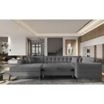 Kotna sedežna garnitura OKTI . Kotna sedežna garnitura OKTI je narejena je iz odličnih materialov. Vzmetena je z valovitimi vzmetmi. Praktična ter udobna