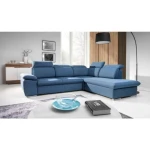 Kotna sedežna garnitura OLDA . Kotna sedežna garnitura OLDA je sodoben kos pohištva z izvirnim dizajnom. Vsebuje zaboj za shranjevanje posteljnine,