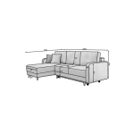 Kotna sedežna garnitura OXY . Kotna sedežna garnitura OXY je elegantna, lepa in udobna garnitura v modernem stilu, z okrasnimi prešitimi šivi. Sedežna je