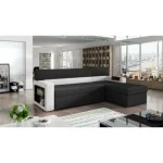 Kotna sedežna garnitura RIO . Kotna sedežna garnitura RIO je odlična garnitura po odlični ceni. Izdelana je v kombinaciji blaga ter kakovostnega umetnega