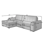 Kotna sedežna garnitura SORENTO 2 . Kotna sedežna garnitura SORENTO 2 je odlična garnitura po odlični ceni. Izdelana v kombinaciji blaga ter kakovostnega