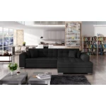 Kotna sedežna garnitura SORENTO črna . Kotna sedežna garnitura SORENTO črna je odlična garnitura po odlični ceni. Zraven garniture dobite tudi