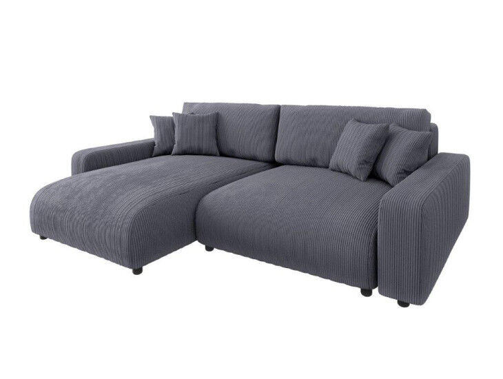 Kotna sedežna garnitura SVETLANA je narejena iz kvalitetne tkanine blaga in zagotavlja maksimalno udobje. Sedišče garniture je vzmeteno z valovitimi