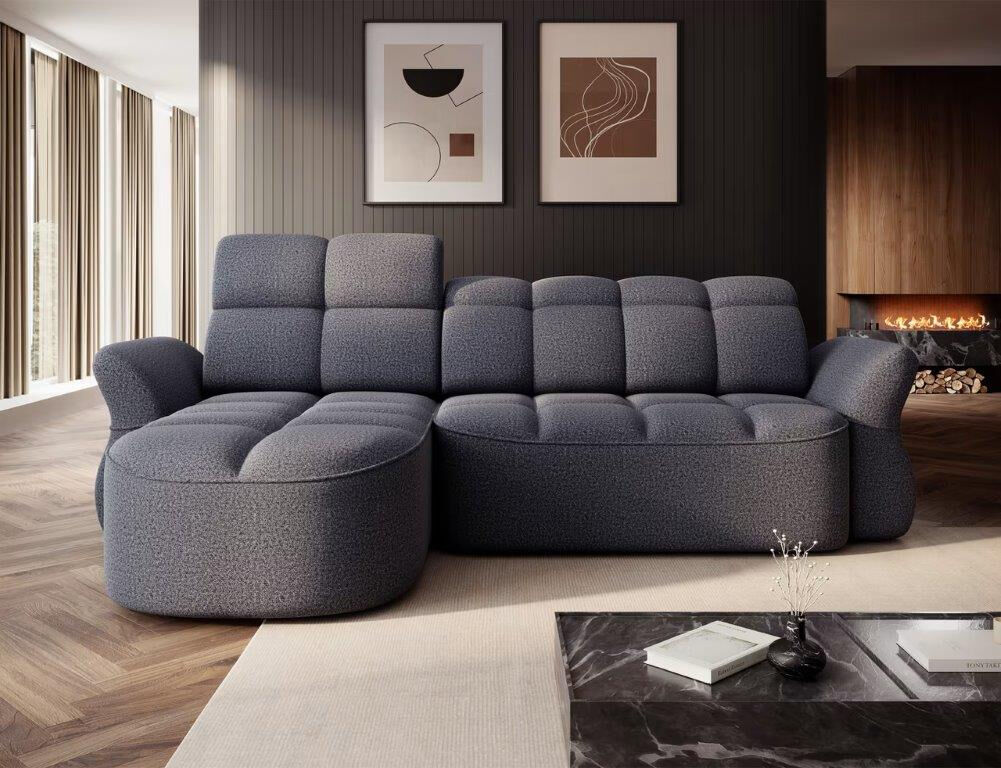 Kotna sedežna garnitura TANJA 1 je modernega dizajna. S svojim elegantnim videzom se bo podala v vsak prostor. Sedežna je praktična za uporabo saj ima