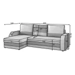 Kotna sedežna garnitura TANTALUS 2 . Kotna sedežna garnitura TANTALUS 2 je modernega dizajna. Izdelana iz kakovostne tkanine. Sedežna je praktična za