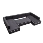 Kotna sedežna garnitura TEX . Kotna sedežna garnitura TEX je udobna ter praktična za uporabo. Oblazinjena je z blagom, ki je na voljo v več barvah.