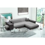 Kotna sedežna garnitura TIBOR . Kotna sedežna garnitura TIBOR je zelo praktična in funkcionalna. Narejena je v kvalitetnem umetnem usnju in blagu. Garnitura