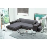 Kotna sedežna garnitura TIBOR . Kotna sedežna garnitura TIBOR je zelo praktična in funkcionalna. Narejena je v kvalitetnem umetnem usnju in blagu. Garnitura