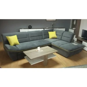 Kotna sedežna garnitura TINA . Kotna garnitura TINA je kotna sedežna garnitura, katera je narejena iz mikro tkanine. Garnitura se razstegne v ležišče,