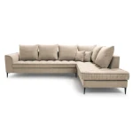 Kotna sedežna garnitura TITAN je praktična in udobna. Popestrila bo vaš dnevni prostor s svojim modernim dizajnom, ter elegantnimi črnimi nogicami. Na