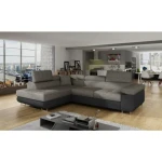 Kotna sedežna garnitura TOM . Kotna garnitura TOM je kotna sedežna garnitura, katera je narejena iz umetnega usnja in blaga. Garnitura se raztegne v