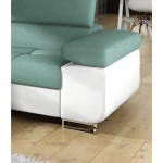 Kotna sedežna garnitura TOM 2 . Kotna garnitura TOM 2 je kotna sedežna garnitura, katera je narejena iz umetnega usnja in blaga. Garnitura se raztegne v