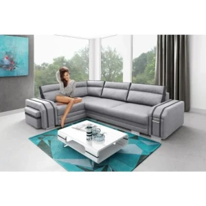 Kotna sedežna garnitura TORNADO 2 . Kotna garnitura TORNADO 2 je kotna sedežna garnitura, katera je narejena iz vrhunskih materijalov. Sedežna ima pomožno