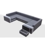 Kotna sedežna garnitura TORNADO 4 . Kotna garnitura TORNADO 4 je kotna sedežna garnitura, katera je narejena iz vrhunskih materijalov. Sedežna ima pomožno